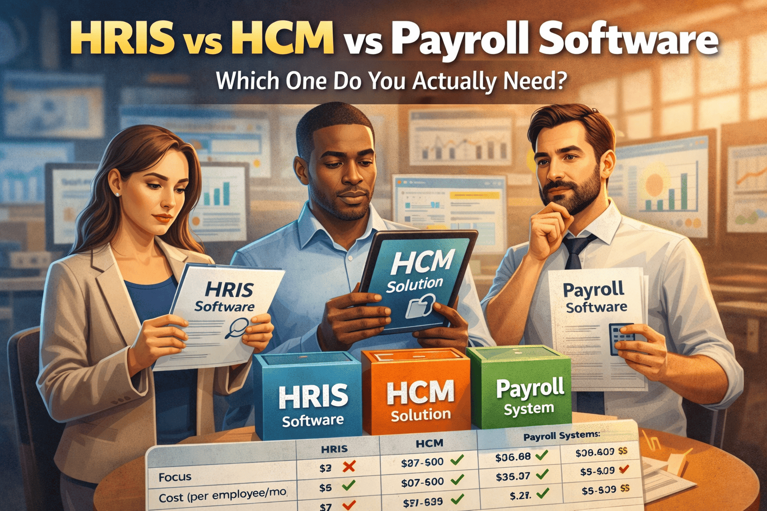 HRIS vs HCM vs Payroll Suites