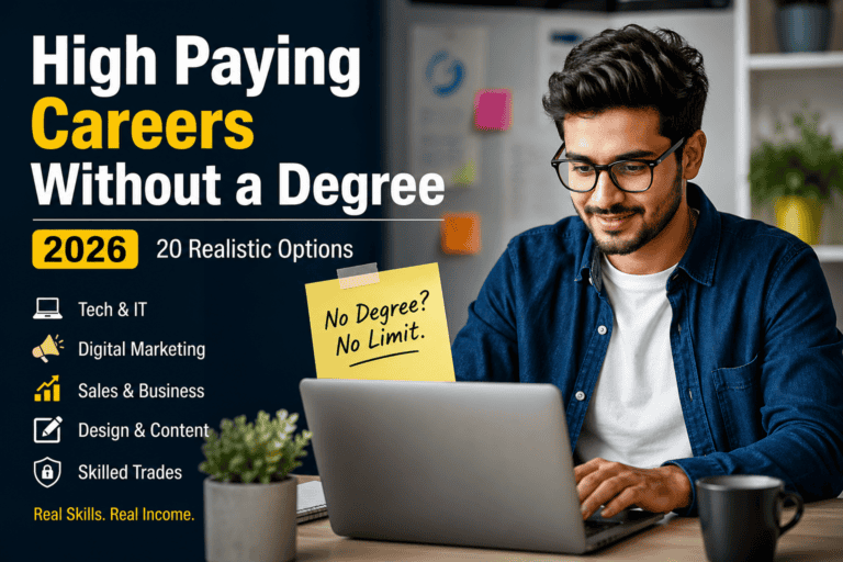 high paying careers without degree 2026 20 realistic options