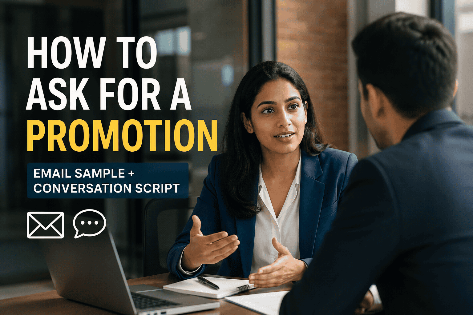 how to ask for a promotion email sample conversation script