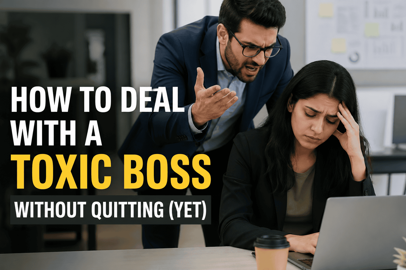 how to deal with a toxic boss without quitting featured image