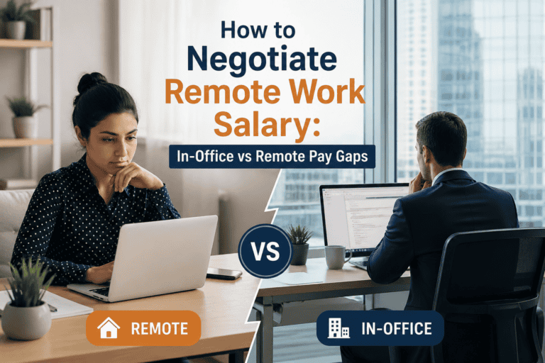 how to negotiate remote work salary in office vs remote pay gaps