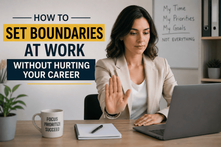 how to set boundaries at work without hurting your career featured image