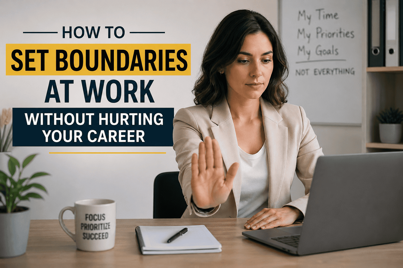 how to set boundaries at work without hurting your career featured image