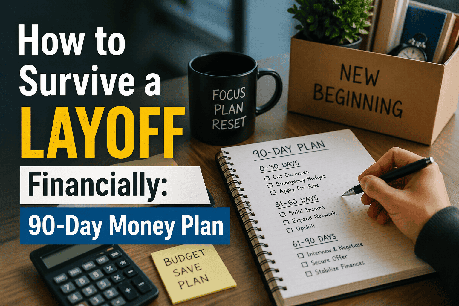 how to survive a layoff financially 90 day money plan featured image