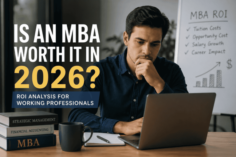 is mba worth it 2026 roi analysis working professionals
