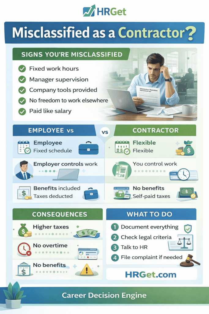 misclassified as a contractor 1