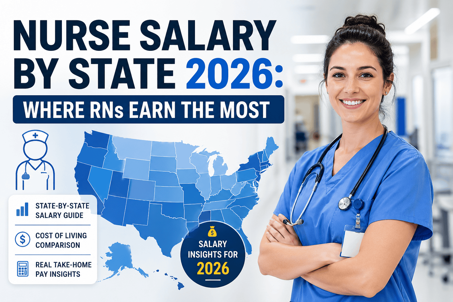 nurse salary by state 2026 highest paying states rn