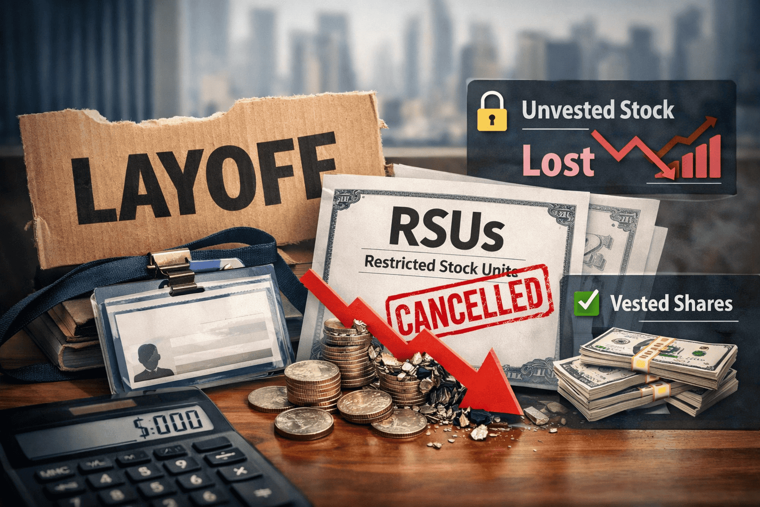 rsus after a layoff