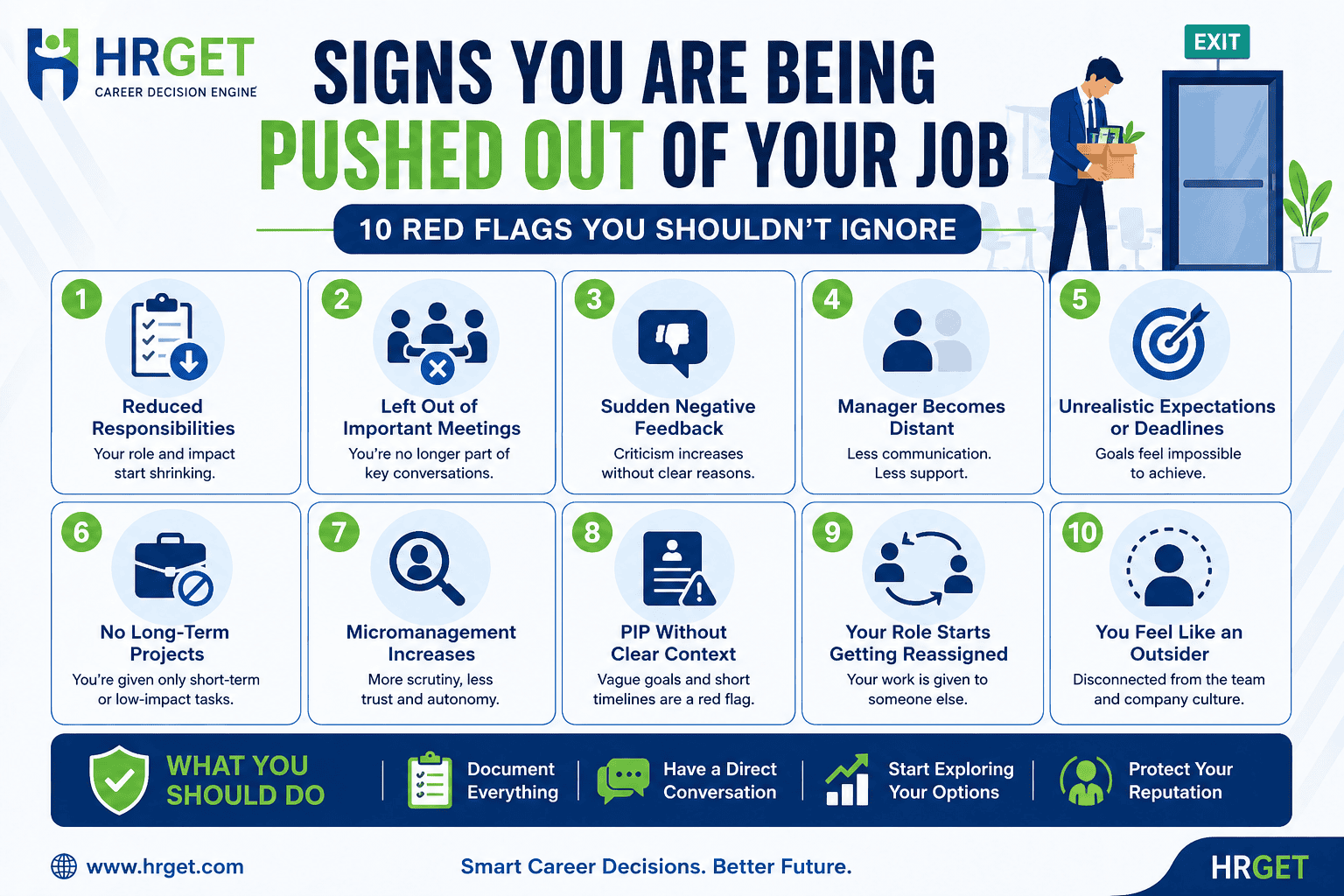 signs you are being pushed out infographic 10 red flags hrget